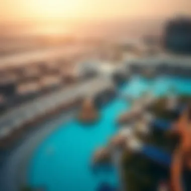 Aerial view of Dubai featuring the Rixos by Nakheel property