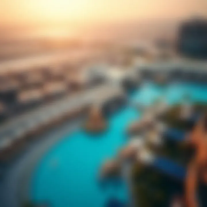 Aerial view of Dubai featuring the Rixos by Nakheel property