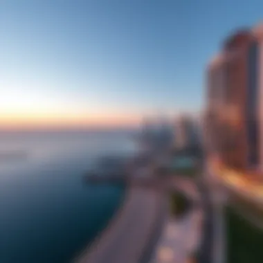 Stunning panoramic view of Dubai's coastline with luxury residences