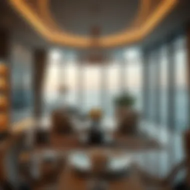 Elegant interior of a sea view residence in Dubai