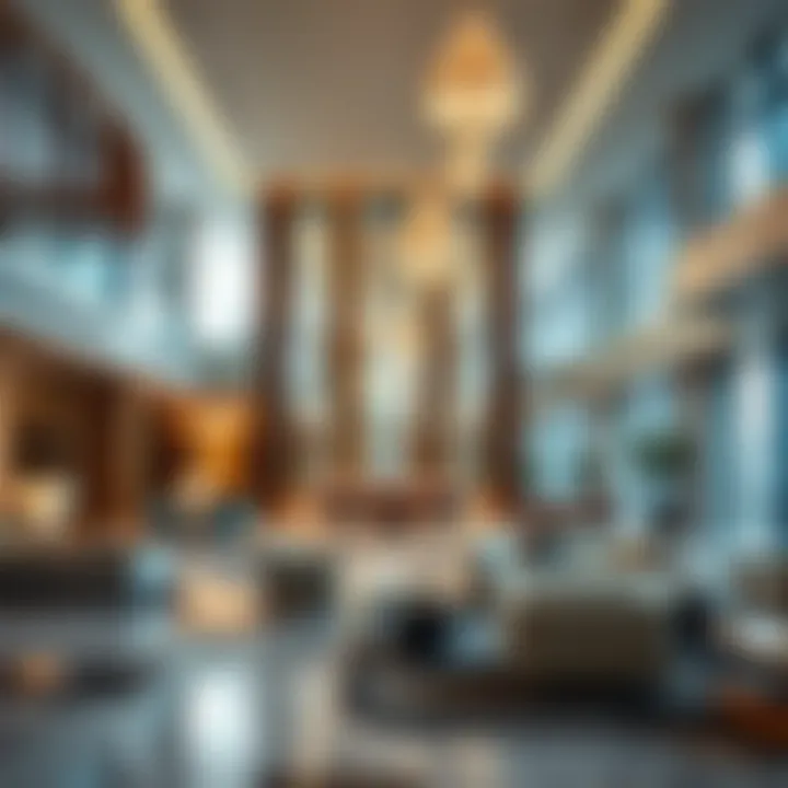Luxurious lobby interior of Solarium Tower emphasizing modern design and elegance