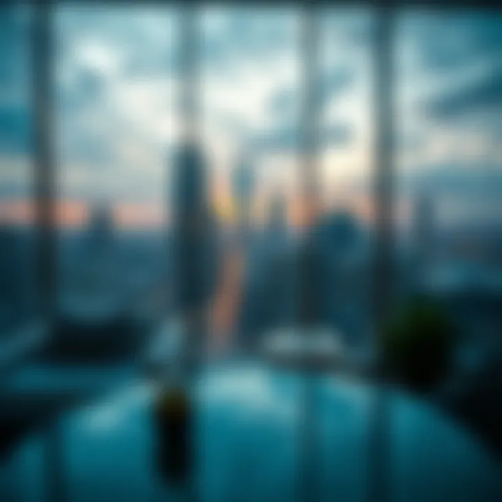 Stunning skyline view from the Solarium Tower's residential units highlighting cityscape