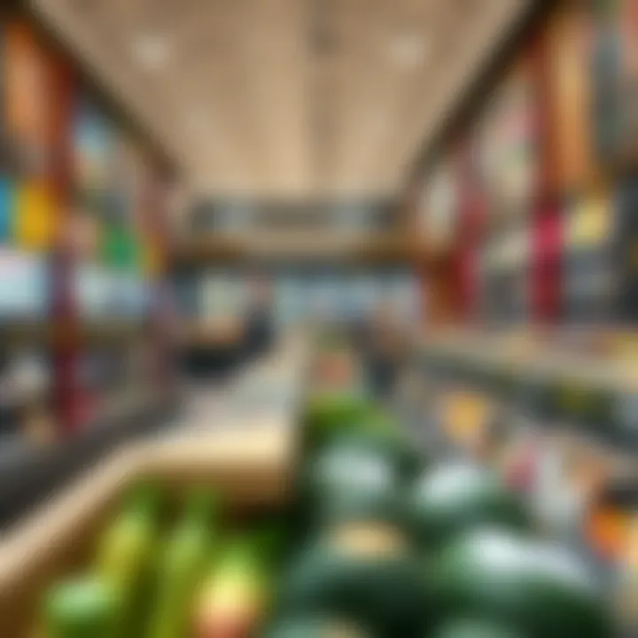 Interior layout of Spinneys Mira highlighting its product diversity