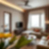 Contemporary studio flat interior in Karama