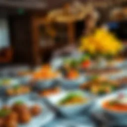 Lavish brunch spread featuring gourmet dishes