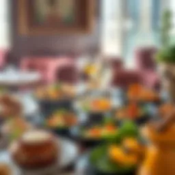 A lavish brunch spread featuring gourmet dishes