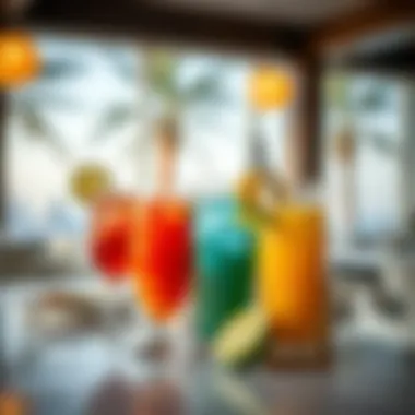 Refreshing Beverages Refreshing beverages arranged on a brunch table