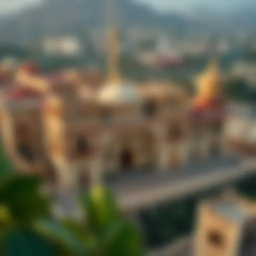 Aerial view of قرية الشعب الشارقة showcasing traditional architecture