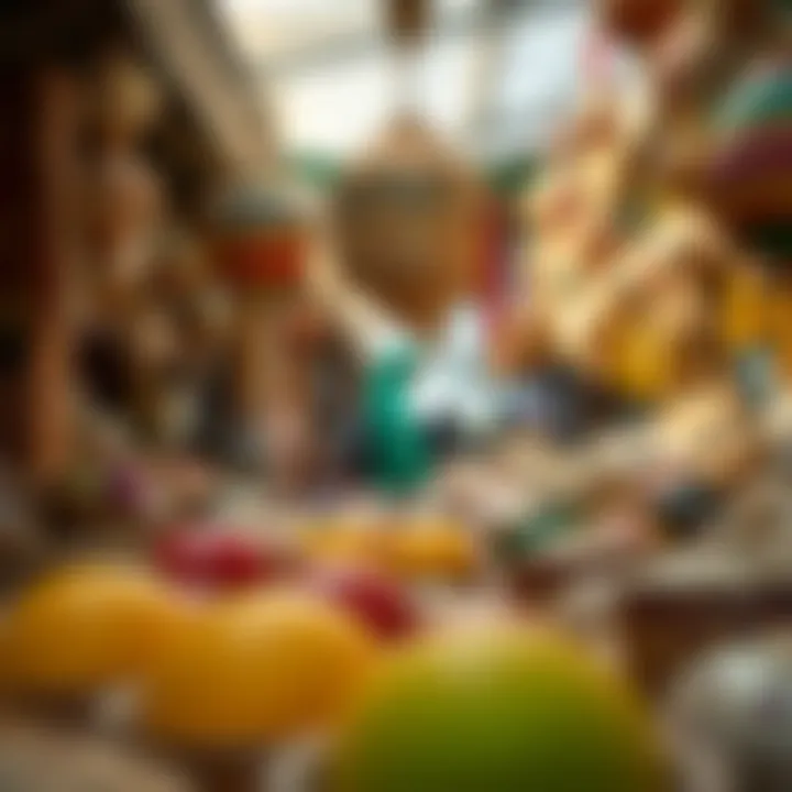 Local Crafts at قرية الشعب الشارقة Market Vibrant market scene at قرية الشعب الشارقة highlighting local crafts