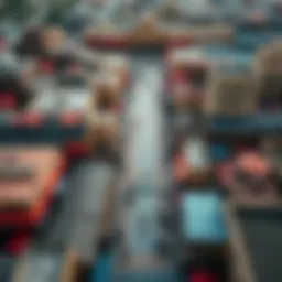 Aerial view showcasing the intricate layout of Souq Al Dira