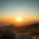 Breathtaking view of Dubai's hilly landscape at sunrise
