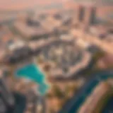 Aerial view of The Oasis highlighting its strategic location in Dubai