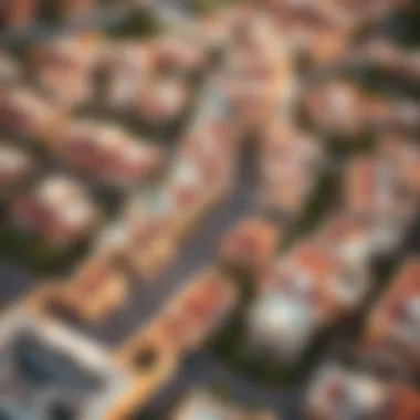 Vibrant Community Developments in Dubai Aerial shot showcasing the vibrant community developments in Dubai