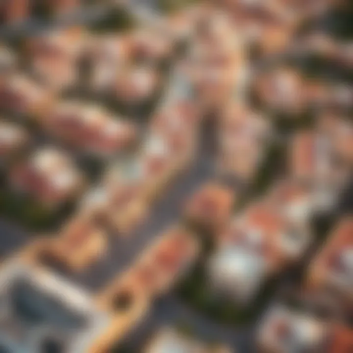 Vibrant Community Developments in Dubai Aerial shot showcasing the vibrant community developments in Dubai