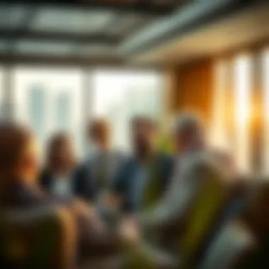 Investment Insights - Engaged Investors A diverse group of investors discussing real estate opportunities