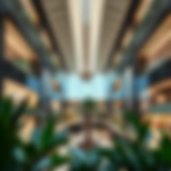 A luxurious shopping center showcasing high-end brands and exquisite architecture