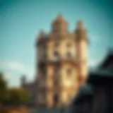 Historic city gate tower showcasing architectural grandeur