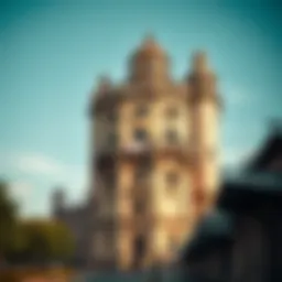 Historic city gate tower showcasing architectural grandeur