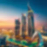 Luxurious skyscrapers in Abu Dhabi