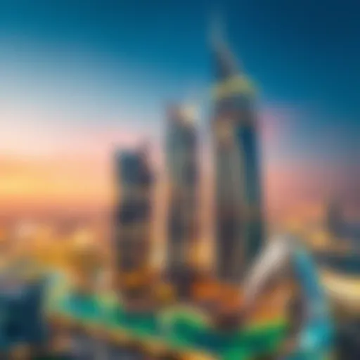 Luxurious skyscrapers in Abu Dhabi