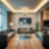 Luxurious two-bedroom living space with modern decor