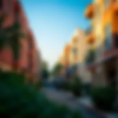 Vibrant Neighborhood Scene Vibrant neighborhood scene surrounding two-bedroom apartments
