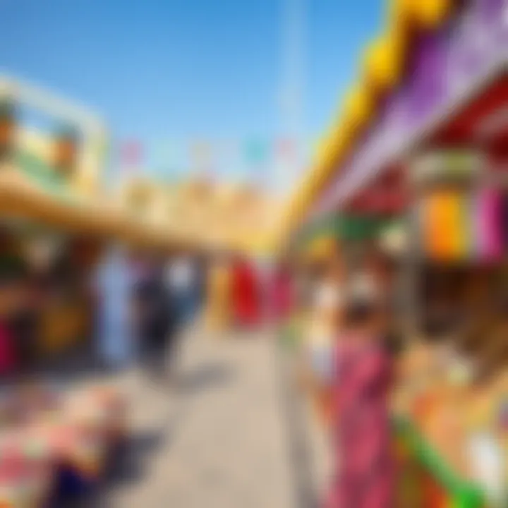 Colorful cultural festival showcasing local art and crafts