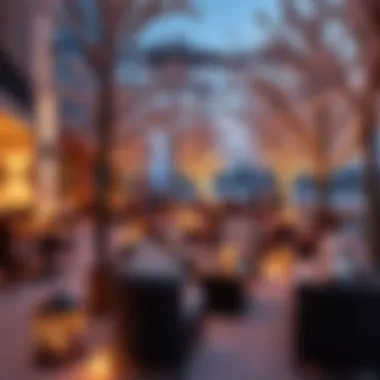 A serene evening at a luxurious outdoor winter lounge