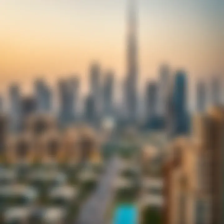 A stunning skyline view of Dubai's luxury residential area