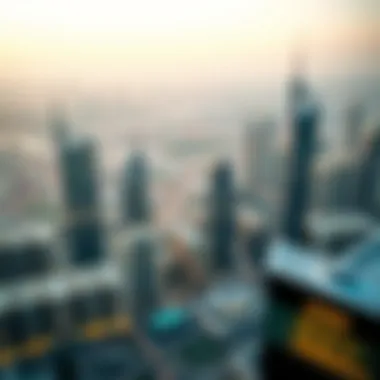 Skyline Splendor: View from Zada Tower Panoramic view of Dubai skyline from Zada Tower