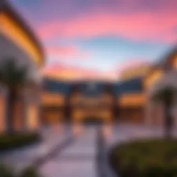 Stunning architectural view of Expo City Sales Center