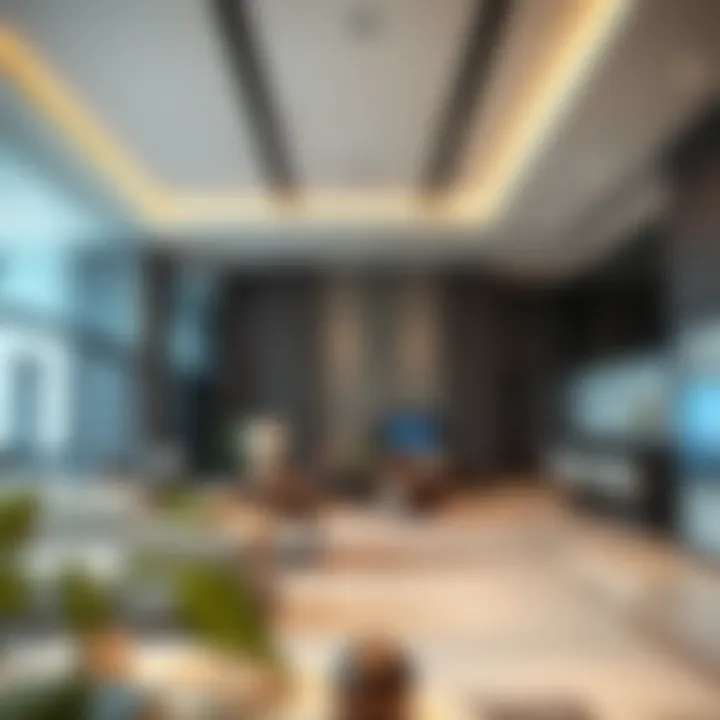 Modern Interior Design of the Sales Center Interior showcasing the modern design of the Sales Center