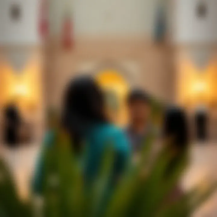 Cultural Discovery at Dubai's Heritage Site A family participating in cultural activities at a local heritage site