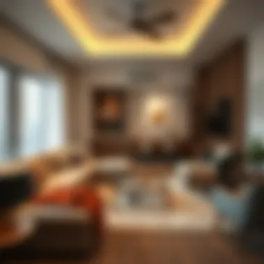 Modern Family Room with Essential Amenities Modern family room featuring essential amenities