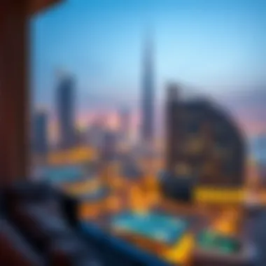 Stunning view of Dubai skyline from the apartment