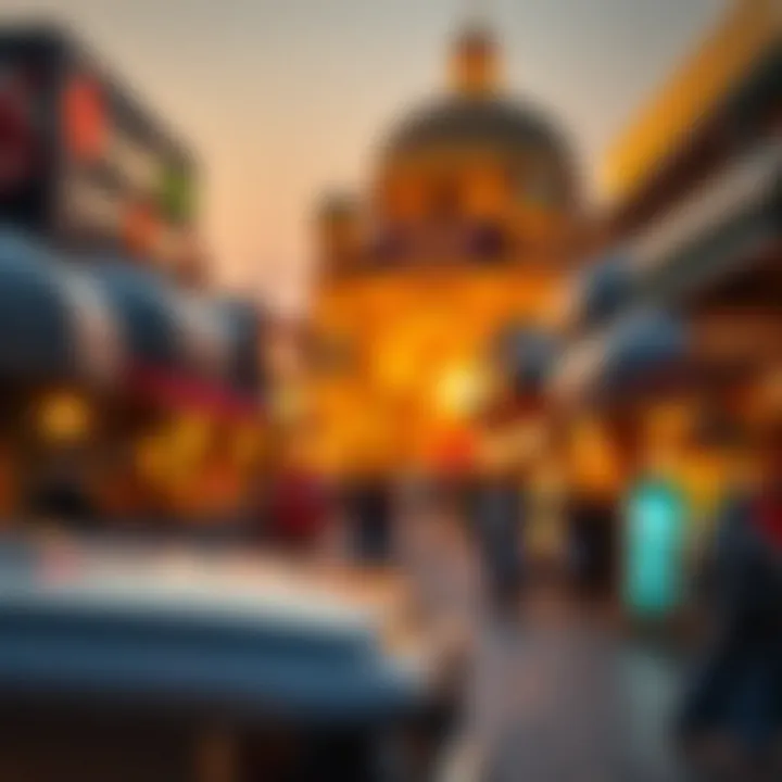 Breathtaking view of the Golden Souk at sunset, highlighting its beauty