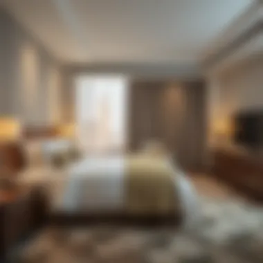 Sophisticated Guest Room Experience Stylish guest room with modern amenities