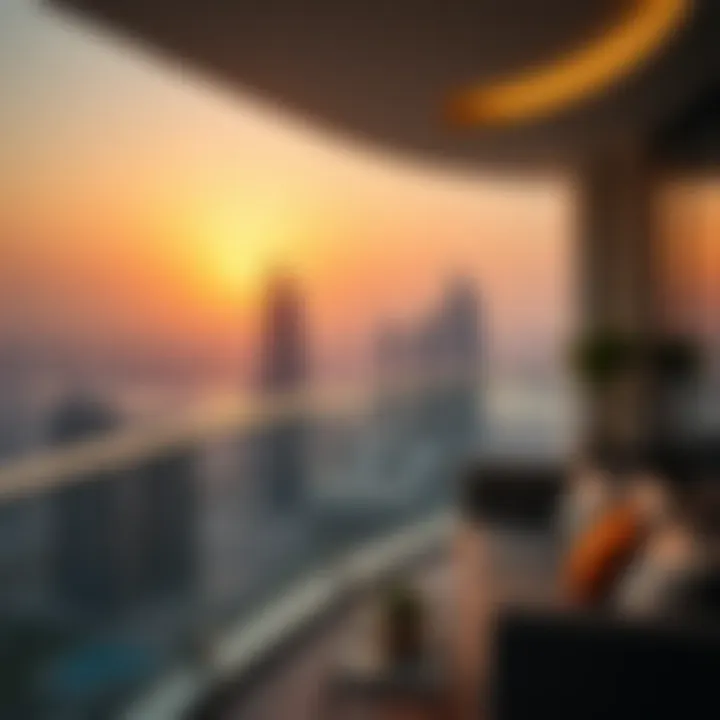 Stunning Balcony View from HDS Tower View from a balcony in HDS Tower overlooking JLT