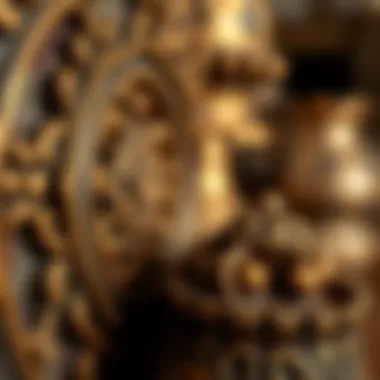 The Art of Craftsmanship in Heritage Decor Close-up of intricate craftsmanship in a traditional art piece
