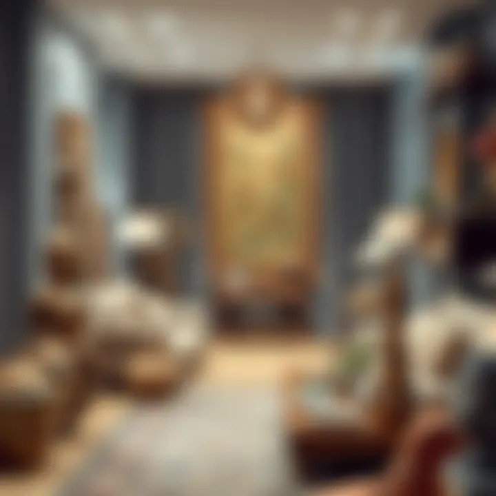 Showcasing Cultural Heritage through Decor A collection of cultural artifacts showcasing diverse heritage