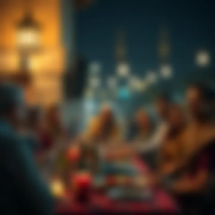 Community gathering for Iftar