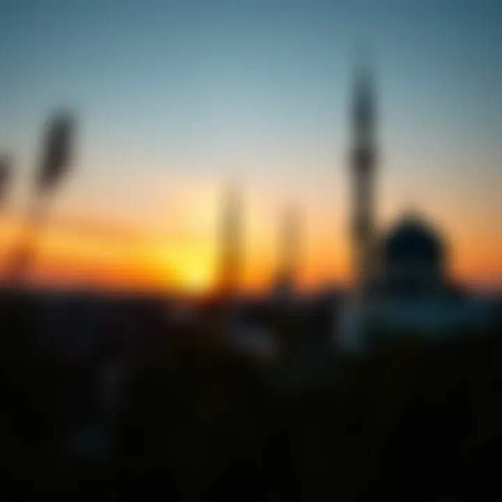 Serene sunset during Ramadan