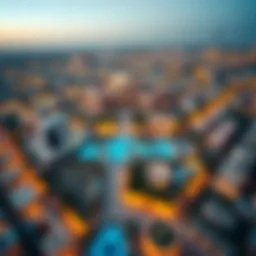 Aerial view of بو سبور جمیرا showcasing luxury properties