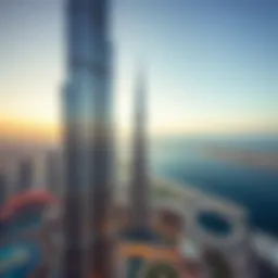 Aerial view of the Burj Khalifa showcasing its architectural grandeur