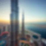 Aerial View of Burj Khalifa Aerial view of the Burj Khalifa showcasing its architectural grandeur