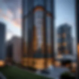 Architectural design of the iRise Tower highlighting its modern aesthetics