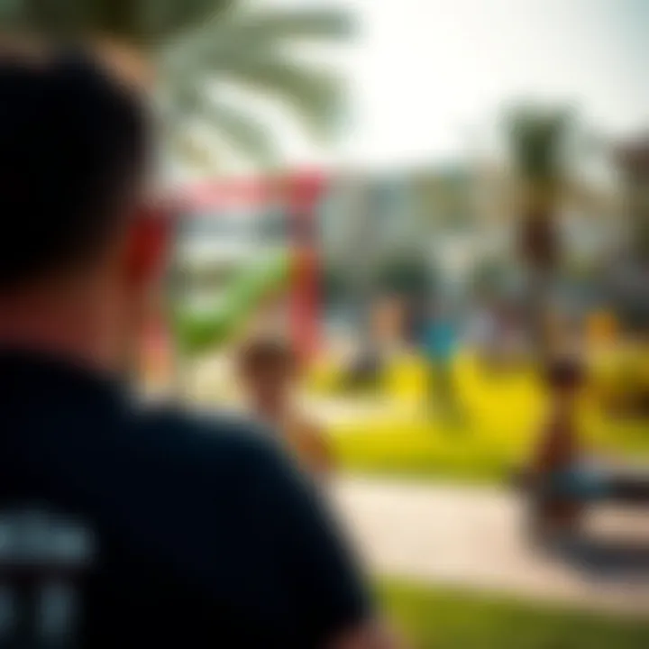 Community Park Activities in JVC Vibrant community park in Jumeirah Village Circle with families enjoying outdoor activities.