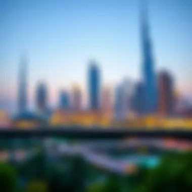 Dubai Skyline: A Modern Marvel A stunning skyline view of Dubai showcasing modern architecture