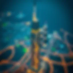 Aerial view of Latifa Tower showcasing its unique architecture