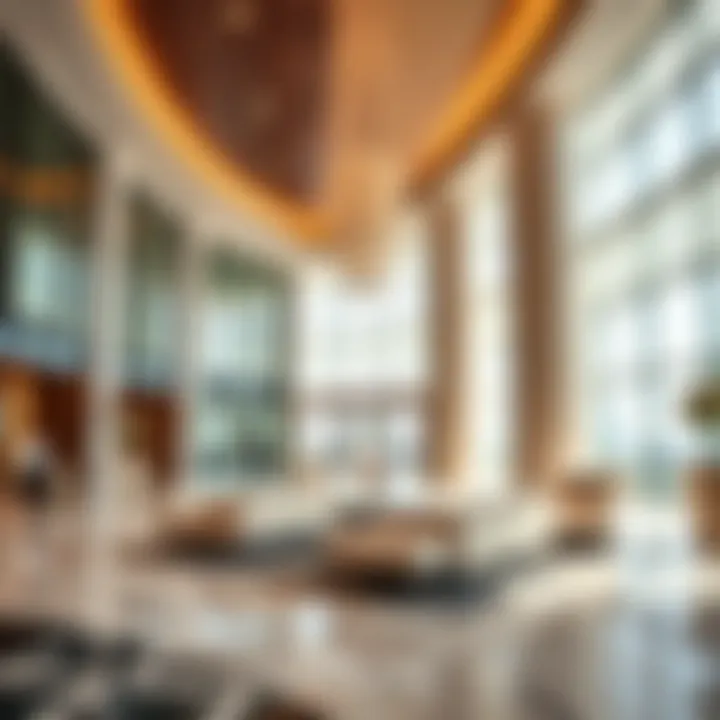 Interior Lobby of Latifa Tower Interior lobby of Latifa Tower demonstrating modern design